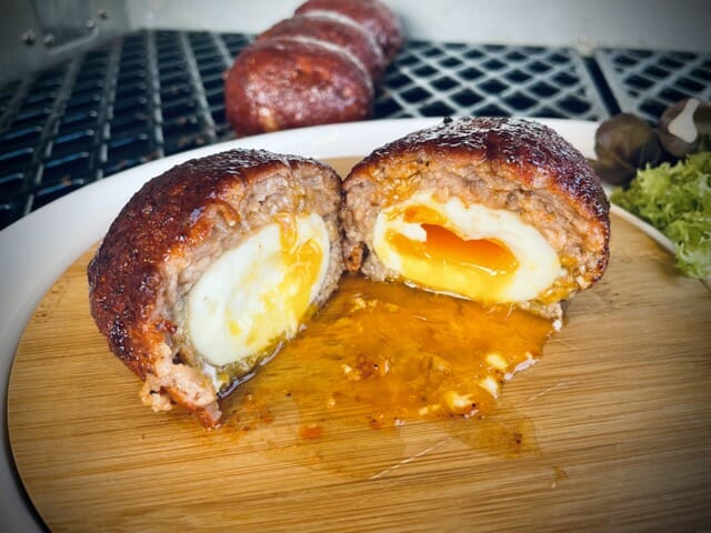 Scotch Eggs on the barbecue