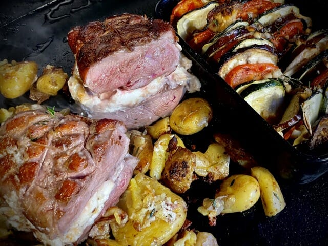 Goat Cheese-Stuffed Duck Breasts on the Grill