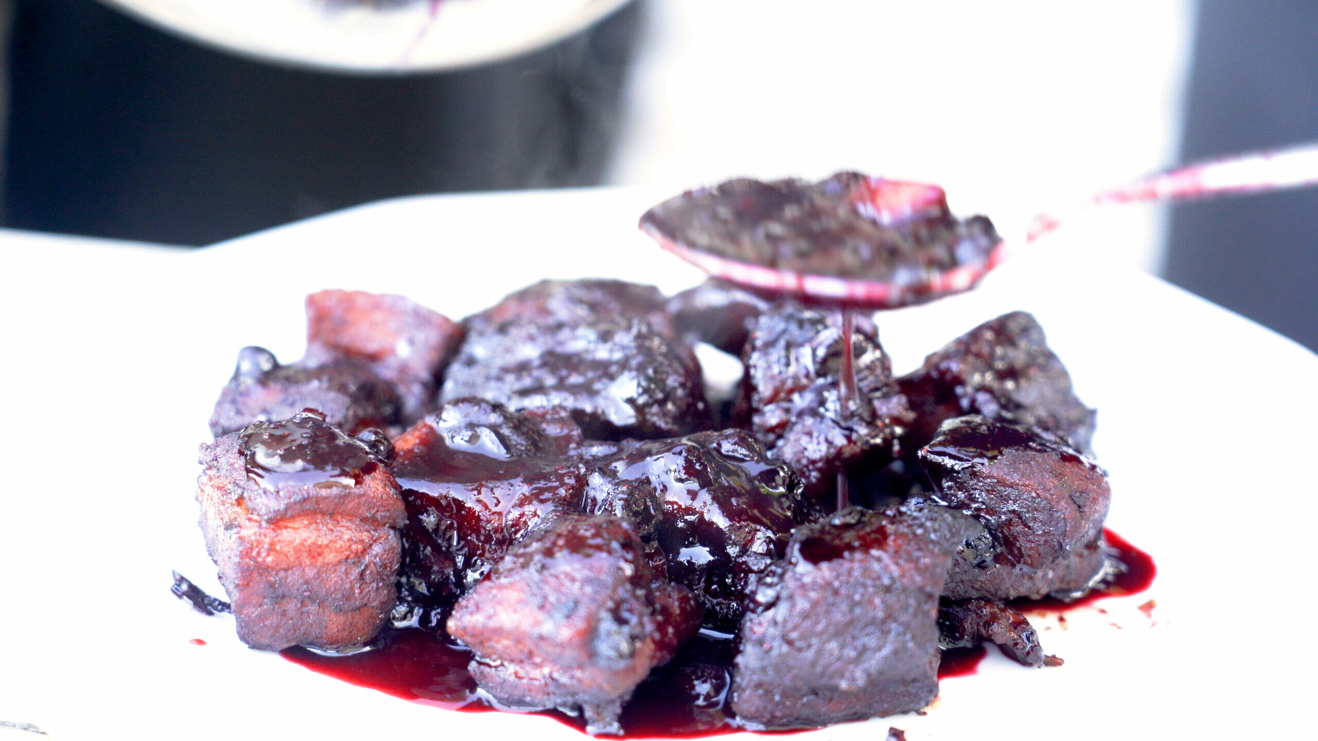 Blueberry and Chile Bacon Burnt Ends from Chiles and Smoke