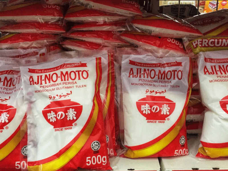 a lot of bags of Aji No Moto, chinese MSG