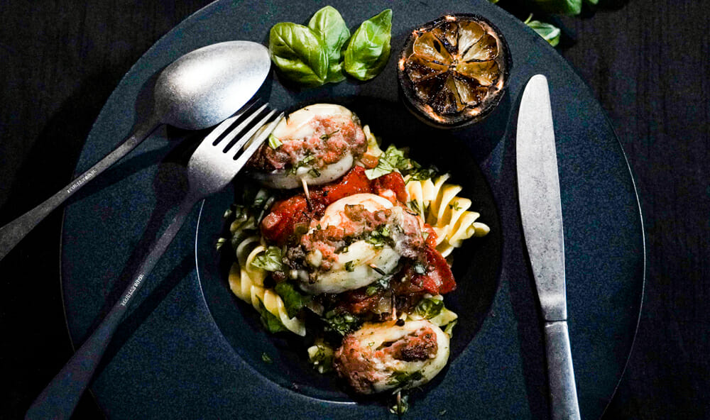 Surf and Turf BBQ-Stuffed Squid