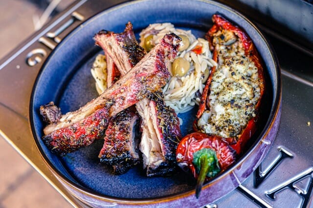 Greek-style BBQ lamb ribs