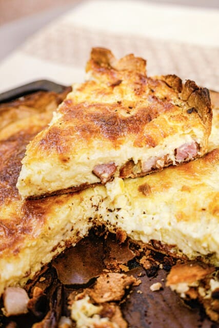 Quiche Lorraine on the grill