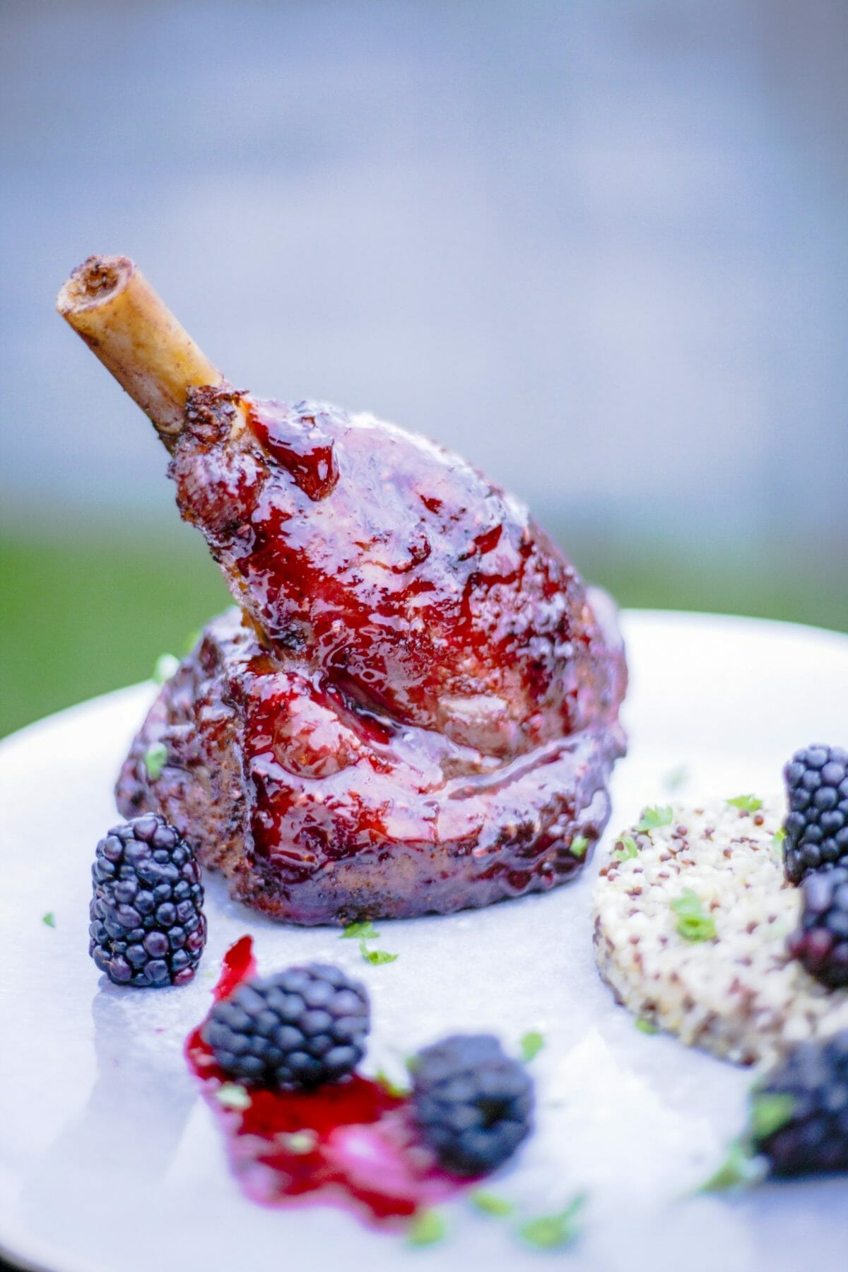 Lamb Wings with Blackberry and Garlic